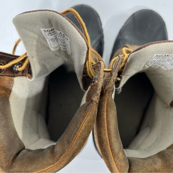 Sorel Cheyenne Lace Up Boots Men's 9.5 Waterproof Full Grain Leather Thinsulate - Picture 5 of 9